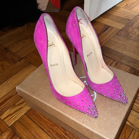 Christian Louboutin’s suede with rhinestones - Picture 2 of 3